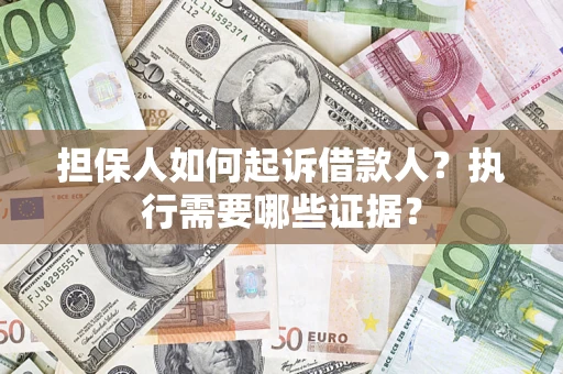 济南担保人如何起诉借款人？执行需要哪些证据？