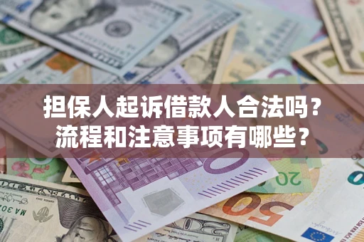 济南担保人起诉借款人合法吗？流程和注意事项有哪些？
